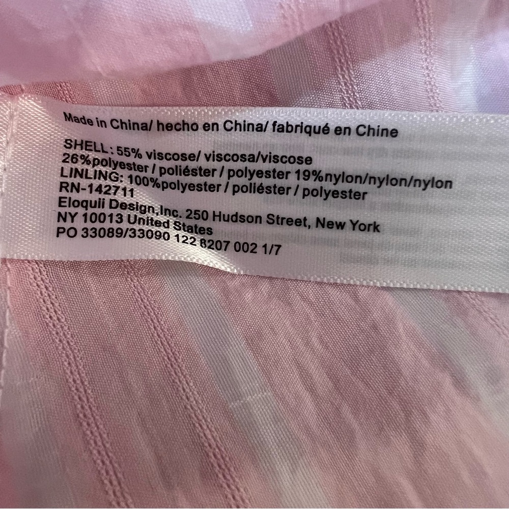 Eloquii Pink and White Striped Lined MIDI Dress. Size 18. NWT. - Picture 11 of 12